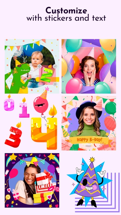 Birthday Frames & Stickers screenshot 3