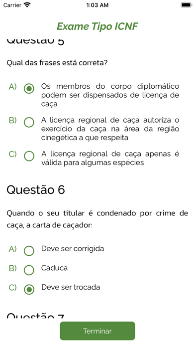 Carta de Caçador | app screenshot 3