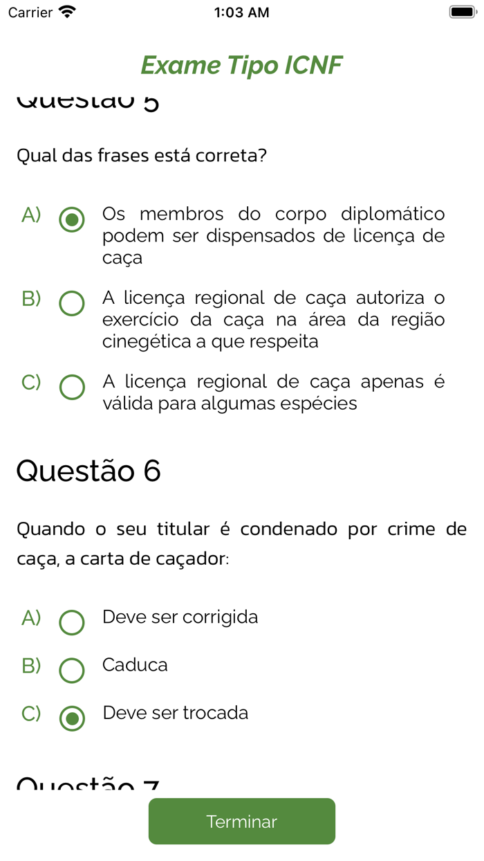 Carta de Caçador  app