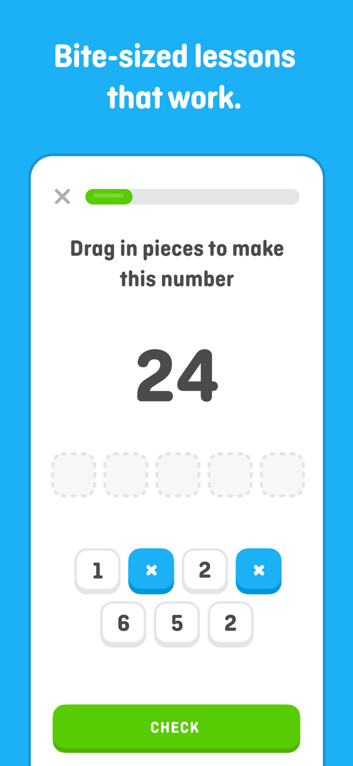 Duolingo Math Learn, Practice