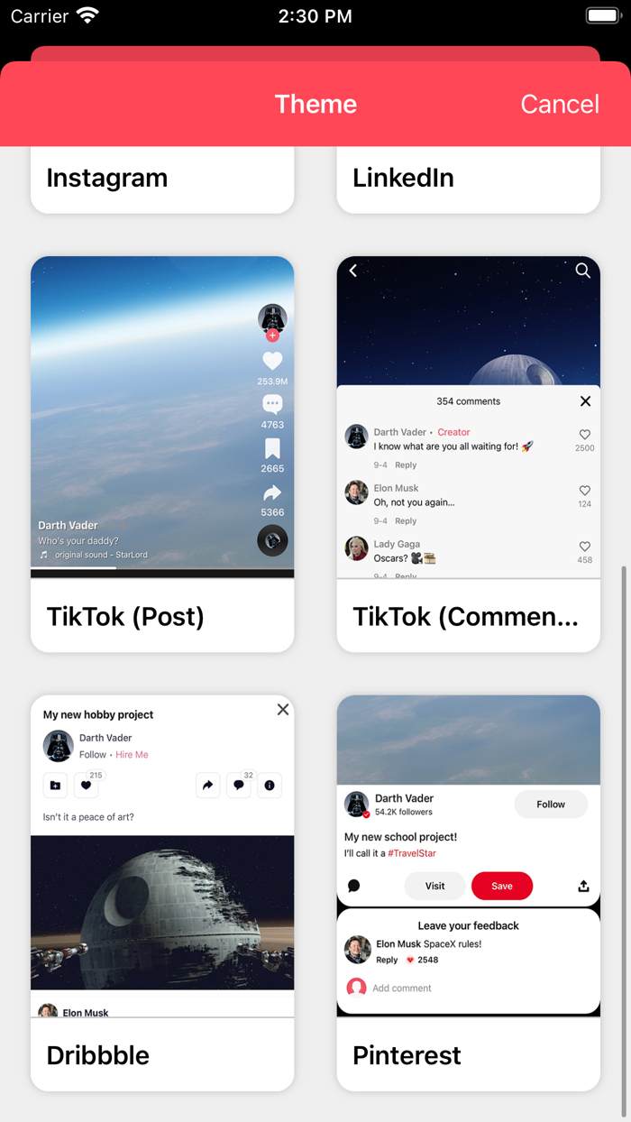 Faker 5 - Fake Social Posts