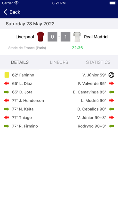 Results for Champions League screenshot 3
