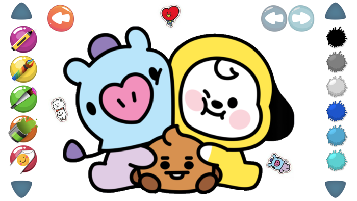 BT21 Coloring Book Art