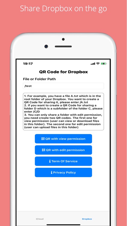 QRCode for iCloud & Dropbox