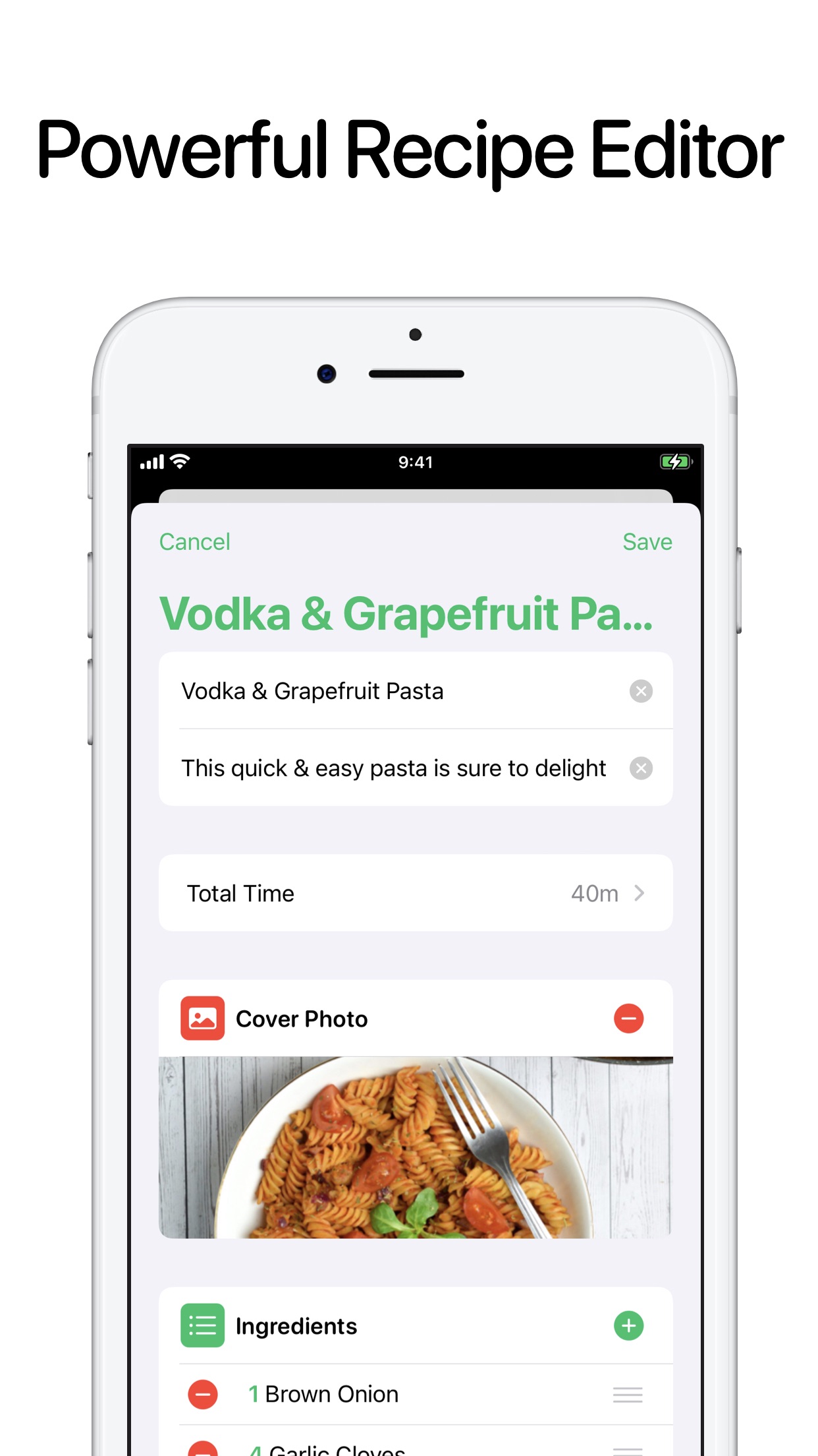 Screenshot do app Pestle: Save & Manage Recipes