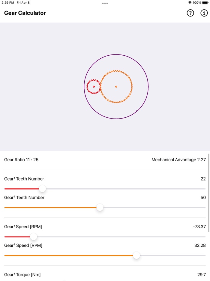 Gear Simulation  Calculation
