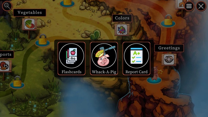 Whack a pig German Vocab Game