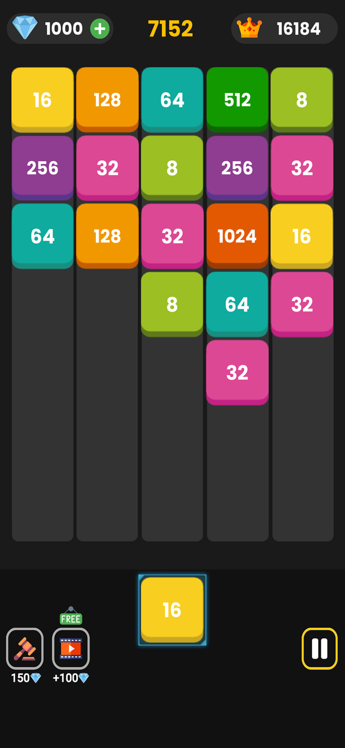 2048 Endless X2 Blocks Puzzle