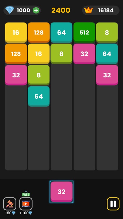 2048 Endless: X2 Blocks Puzzle screenshot-4