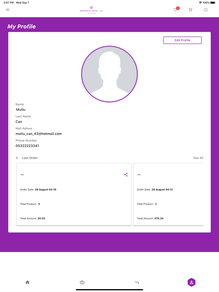 Mpower DATA Commande