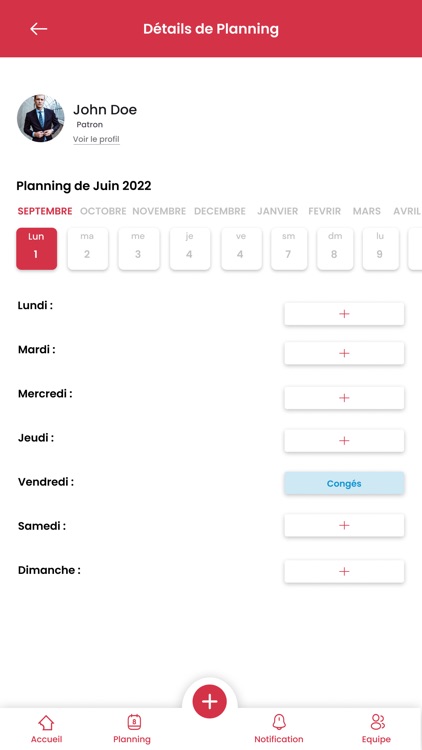 Mon Planning Equipe