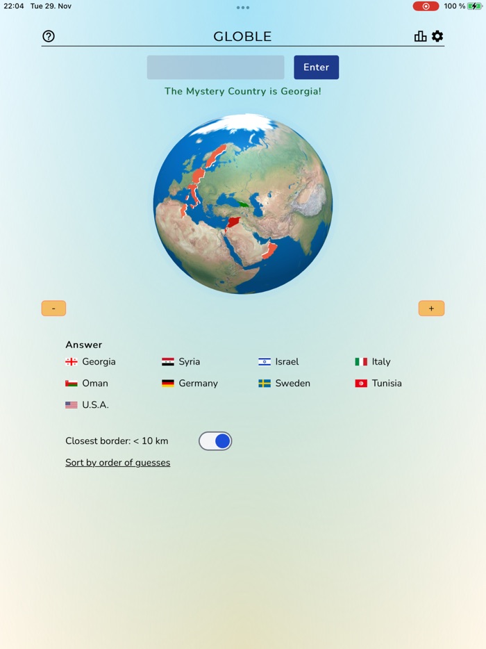 Globle - Country Guess Game