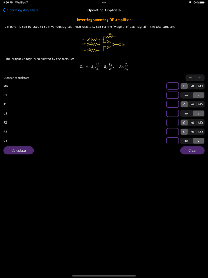 Electronic Circuits Calc Pro