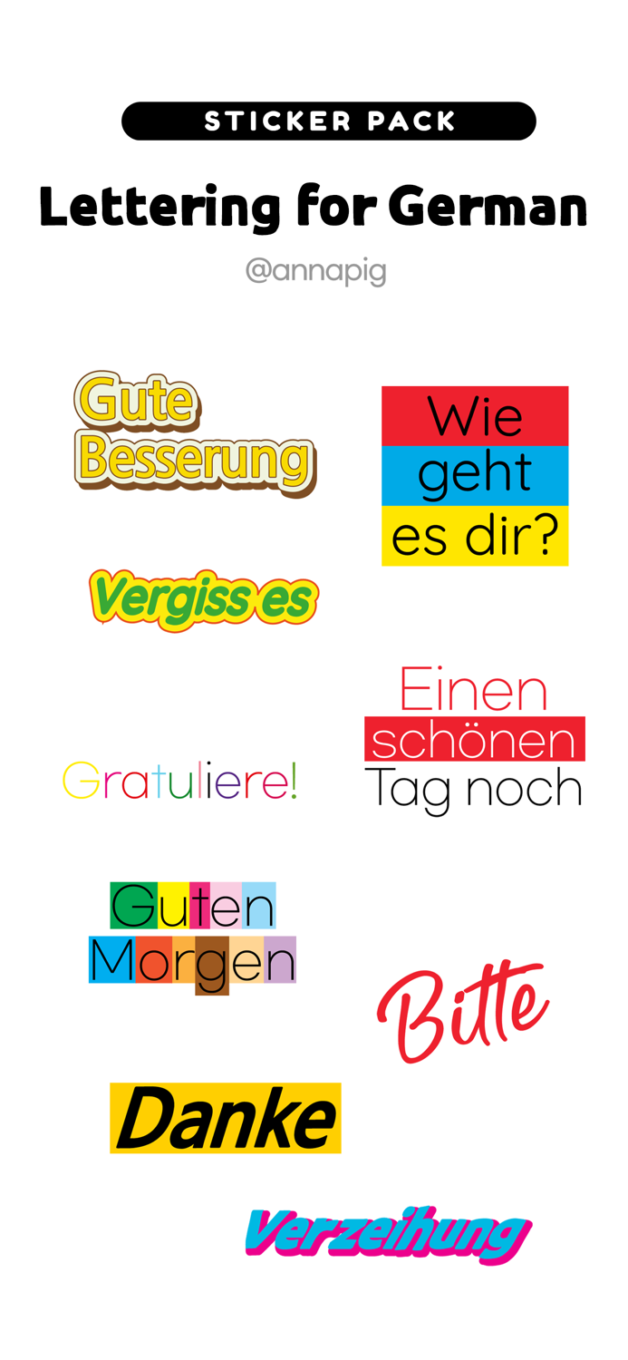 Lettering for German