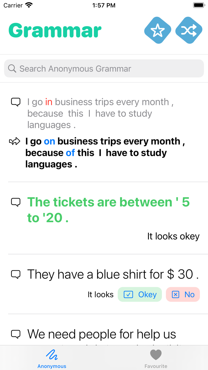 Anonymous QA English Grammar