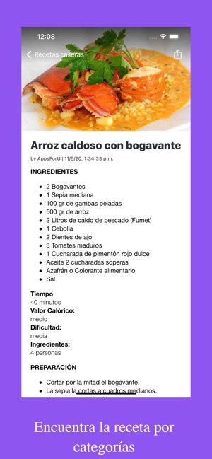 Recetas de cocina caseras on the App Store