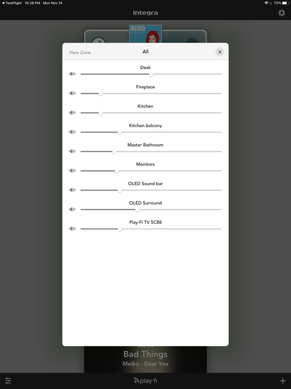 Integra Music Control App screenshot 3