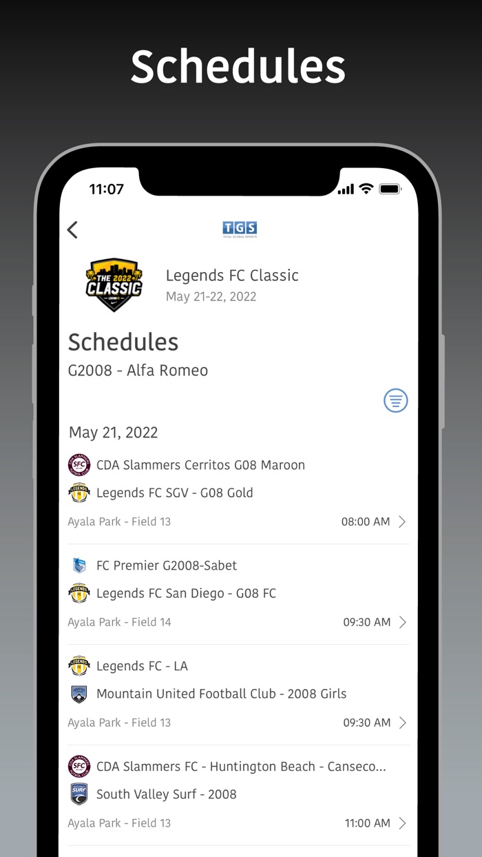 Legends FC Tournaments
