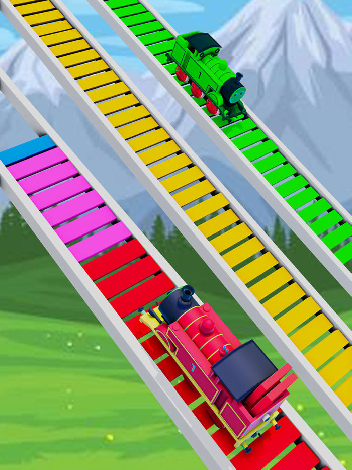 Bridge Race Train Run 3D Game