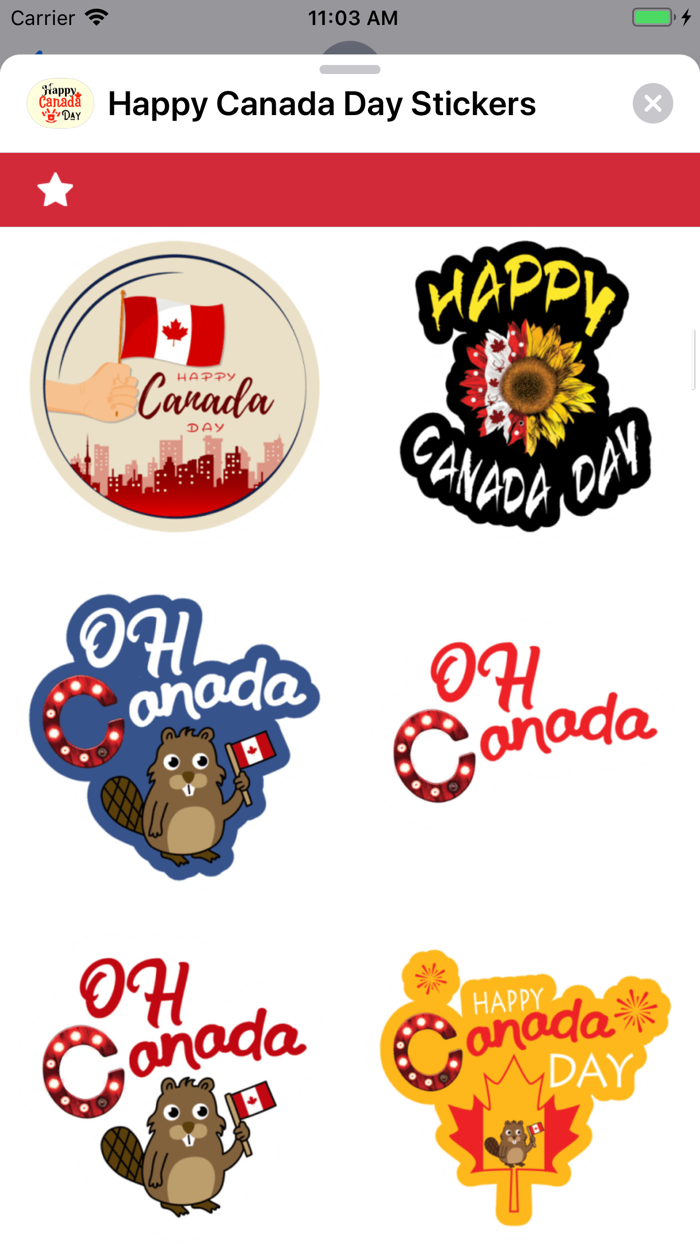 Happy Canada Day Stickers
