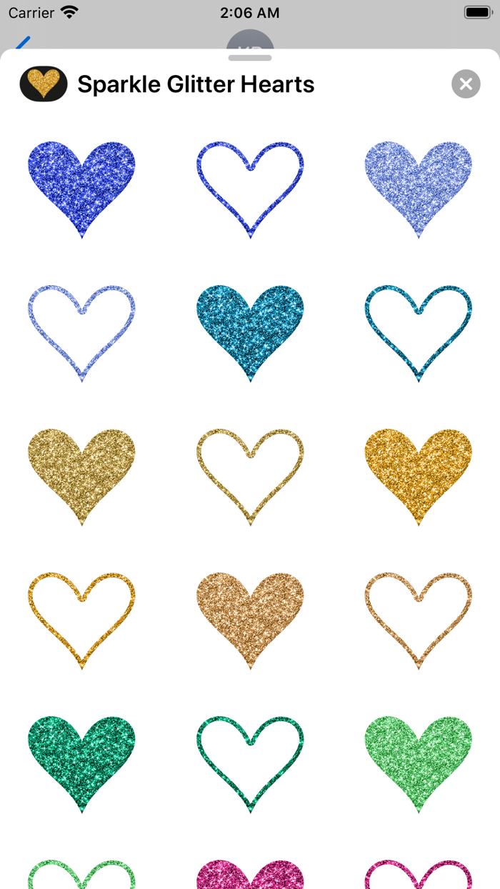 Sparkle Glitter Hearts