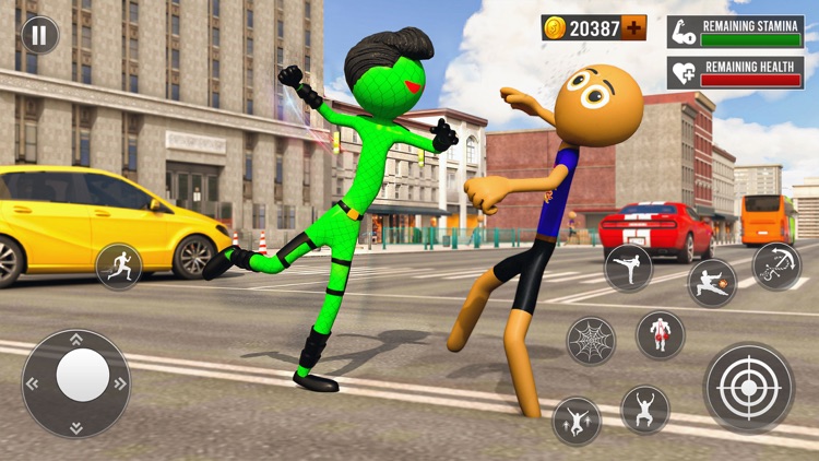 Stick Man Fight Rope Hero Game screenshot-3