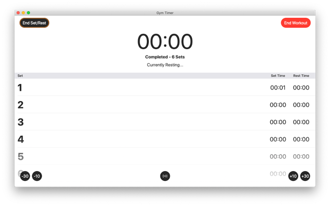 Gym Timer - Track Rests & Sets