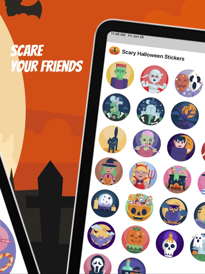 Scary Halloween Stickers App