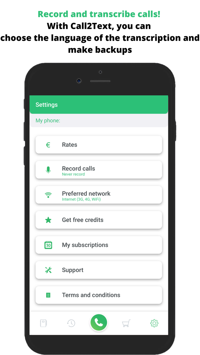 Call2Text Record  Transcribe