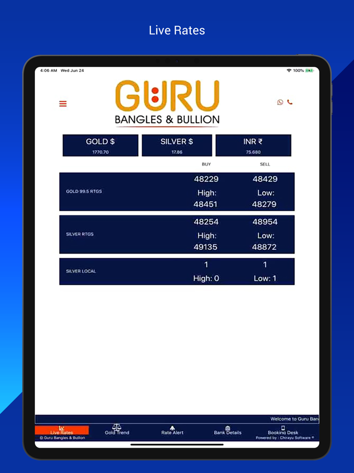 Guru Bangles  Bullion