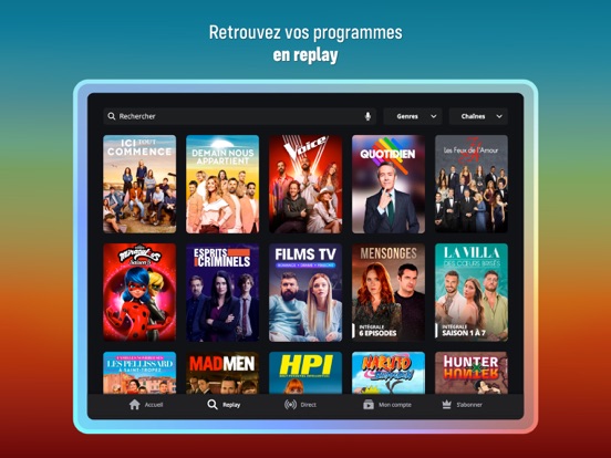 MYTF1 • TV en Direct et Replay iPad captures décran