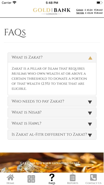 Zakat calculator-Gold & Silver