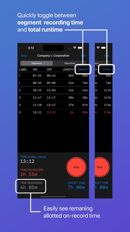 Deposition Time Clock