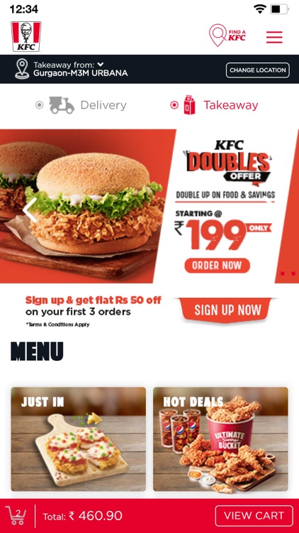 KFC online food ordering