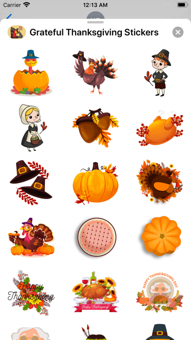 Grateful Thanksgiving Stickers screenshot 2