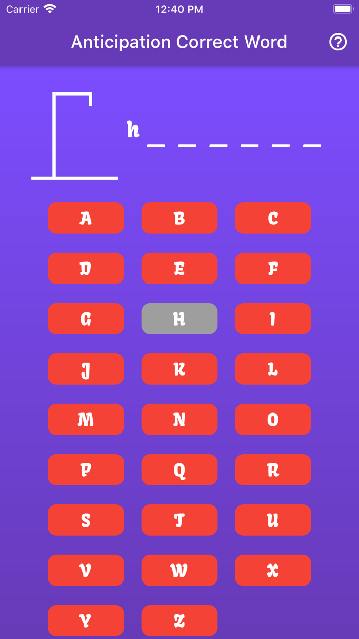 Anticipation Correct Word