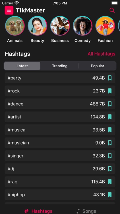 TikMaster: Hashtags and Trends