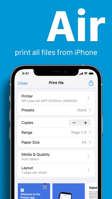 Smart Air Printer App Screenshot