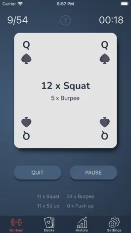 Game screenshot Deck of Cards - Home workout apk
