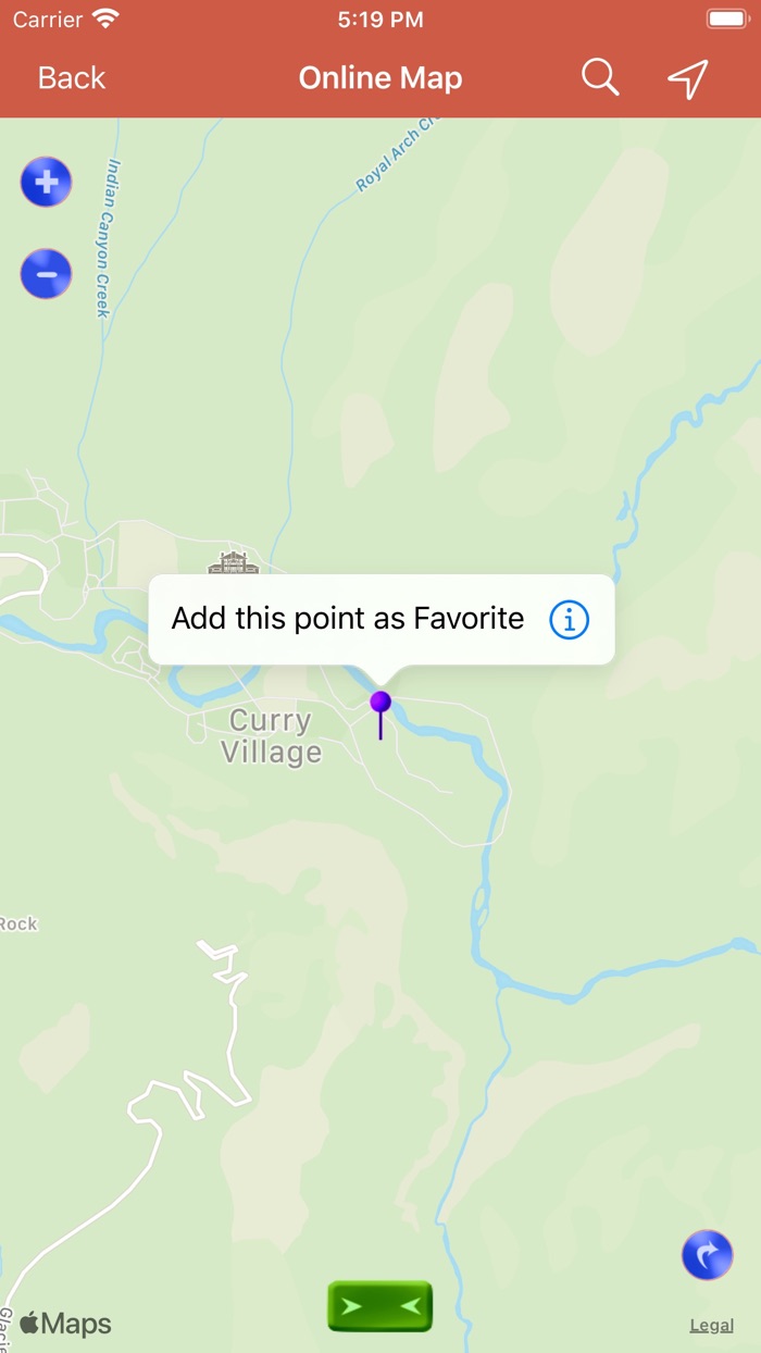 Yosemite National Park Map, CA