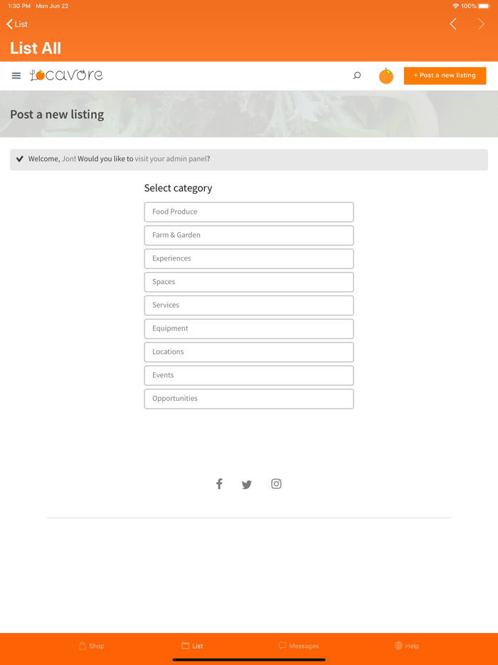 Locavore local food network