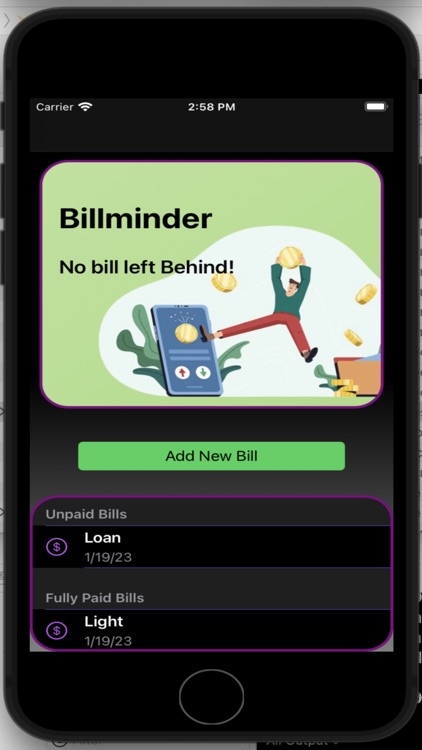 Billminder App screenshot-3