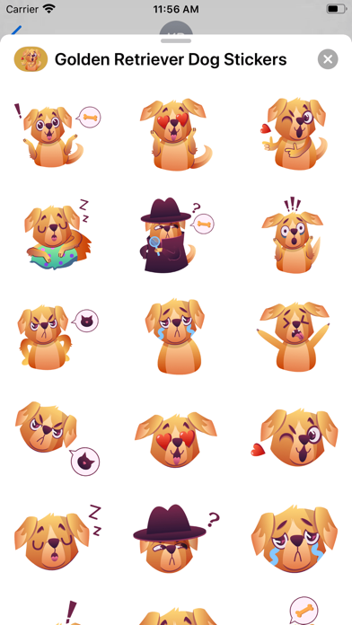 Golden Retriever Dog Stickers screenshot 3