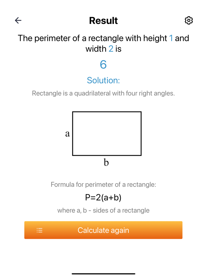 Perimeter calculator