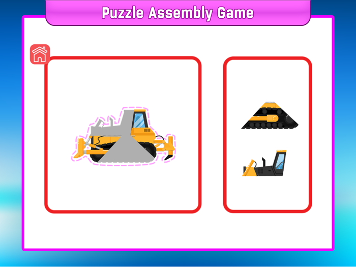 Truck jigsaw puzzle for kids.