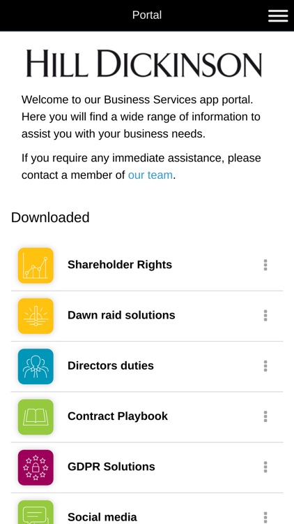 Business services portal