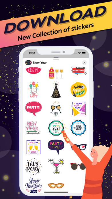 2021 New Year Animated Stickerのおすすめ画像2