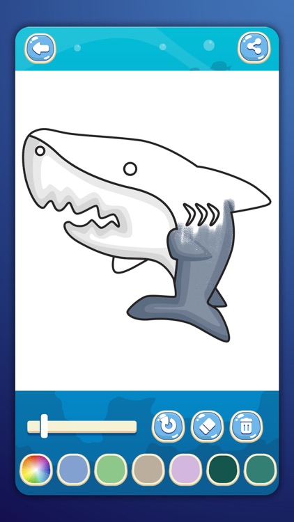 Sea Animal Coloring Book Game screenshot-3