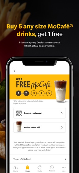 McDonald's app screenshot