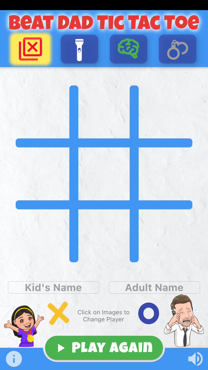 Beat Dad Tic Tac Toe